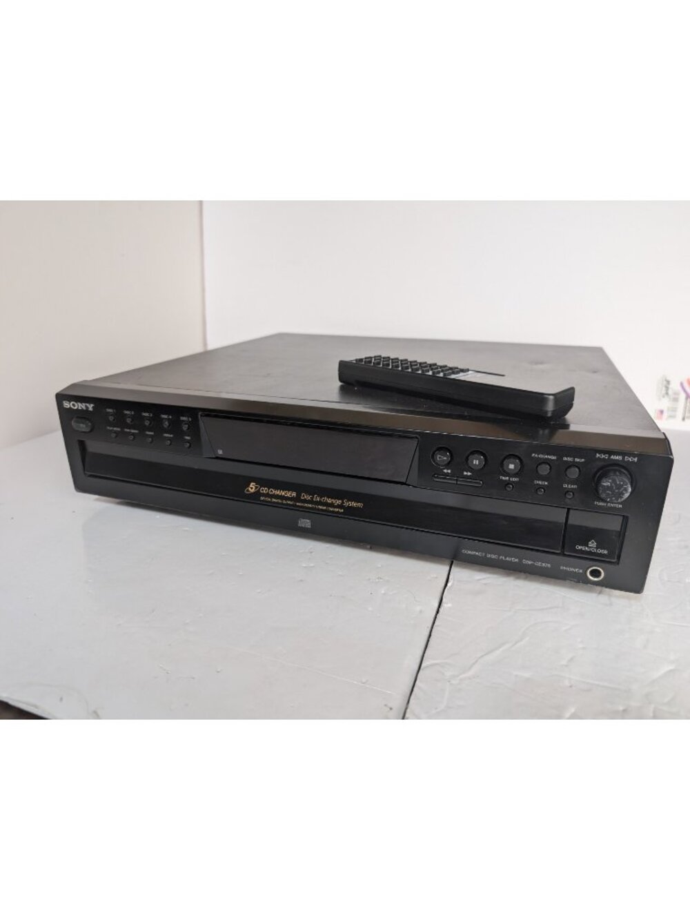 Sony CDP-CE375 CD Changer - Tested Working - w Remote!